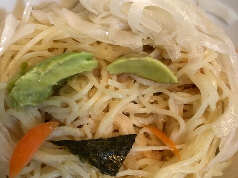 明太子ラーメンサラダ